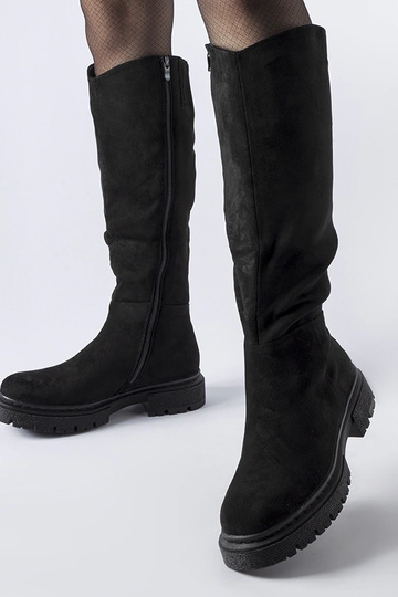 Stivali piatti isolati neri...