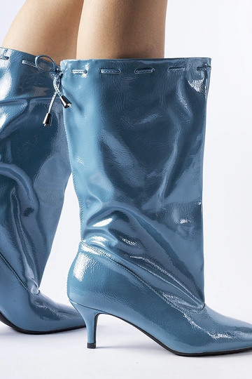 Stivali con tacco basso Clinton Blue 2