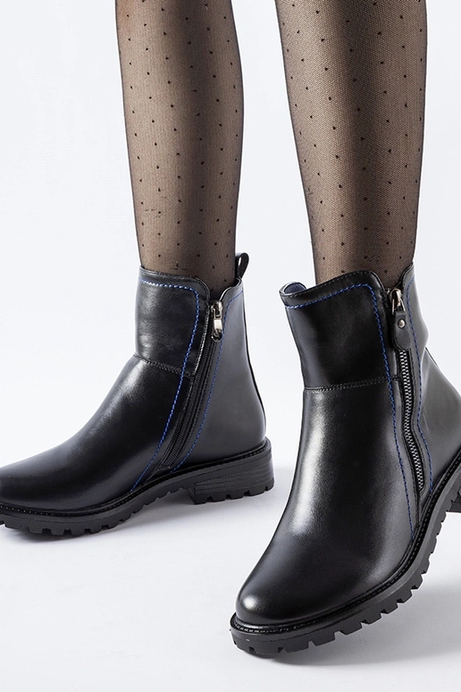 Stivali Nereo con filo blu decorativo