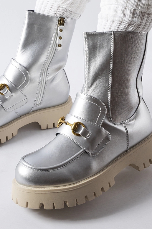 Stivaletti foderati argento Overlook