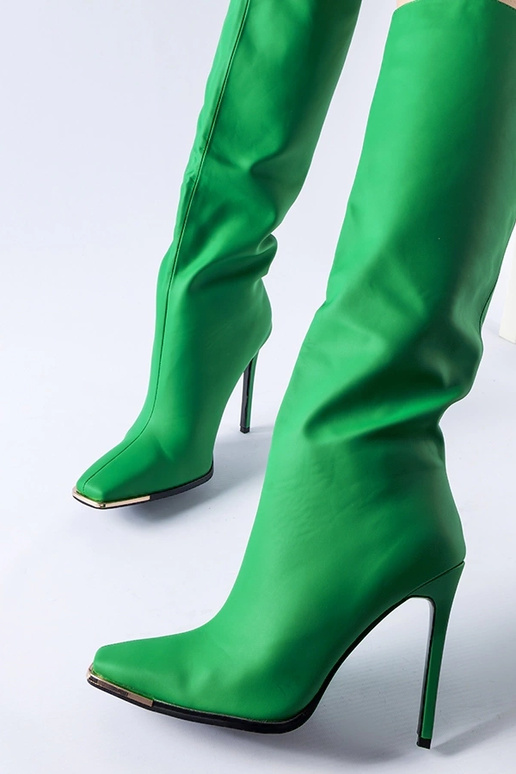 Stivali verdi con tacco alto Conjunto Stivali verdi con tacco alto Conjunto