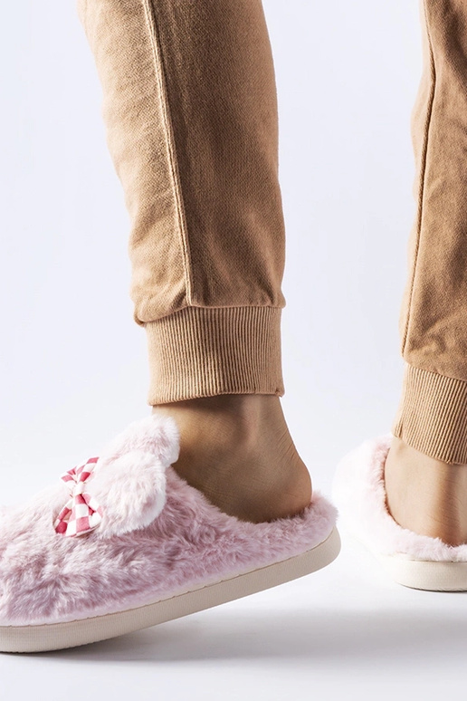 Ciabatte rosa da donna isolate con... Ciabatte rosa da donna isolate con...