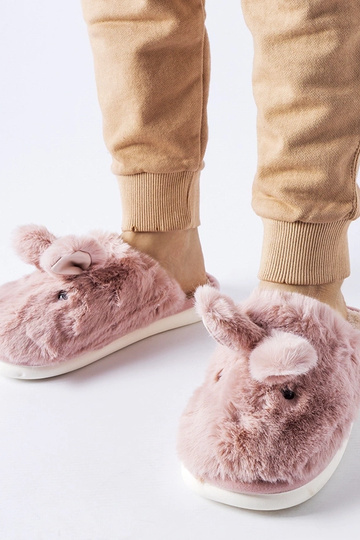 Pantofole calde rosa con...