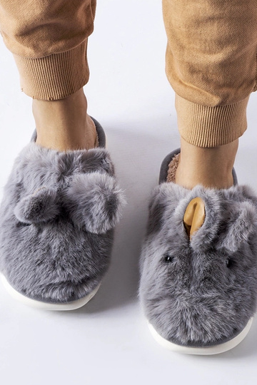 Pantofole calde grigie con... 2