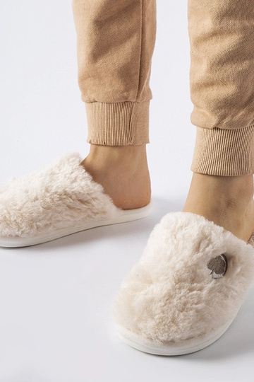 Pantofole calde beige con... 2