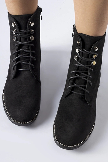 Stivali neri isolati in eco-suede Carpanzano 2