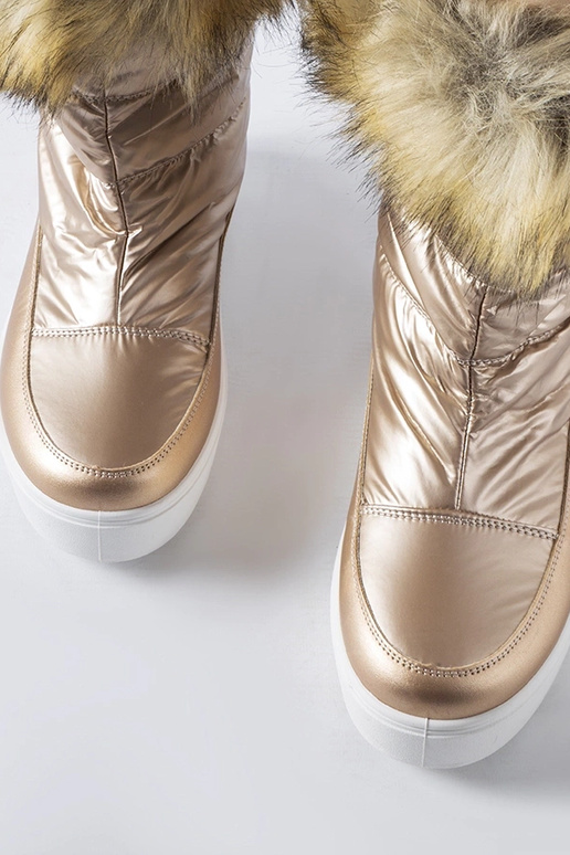 Stivali da neve metallizzati con... Stivali da neve metallizzati con...