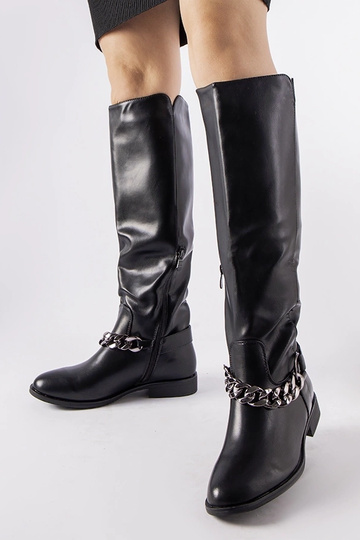 Stivali neri isolati con...