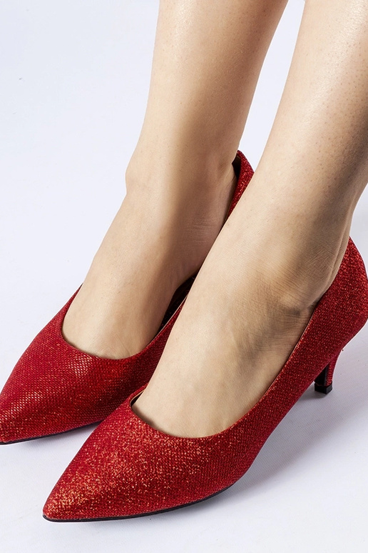 Décolleté basse glitterate rosse Pescara