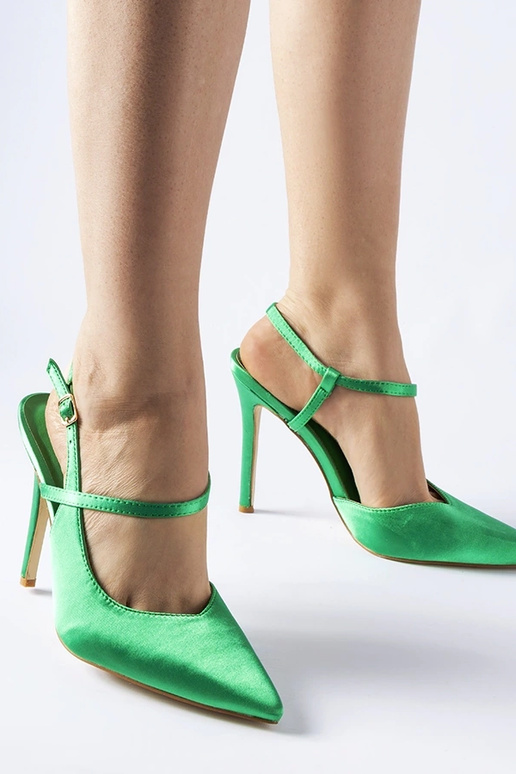 Décolleté verdi con tallone scoperto...