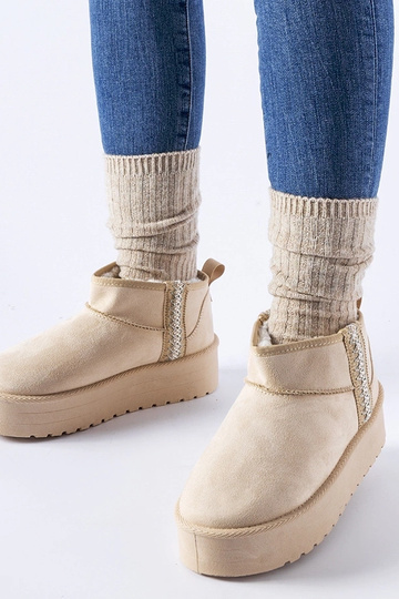 Stivali da neve con plateau Dennison beige