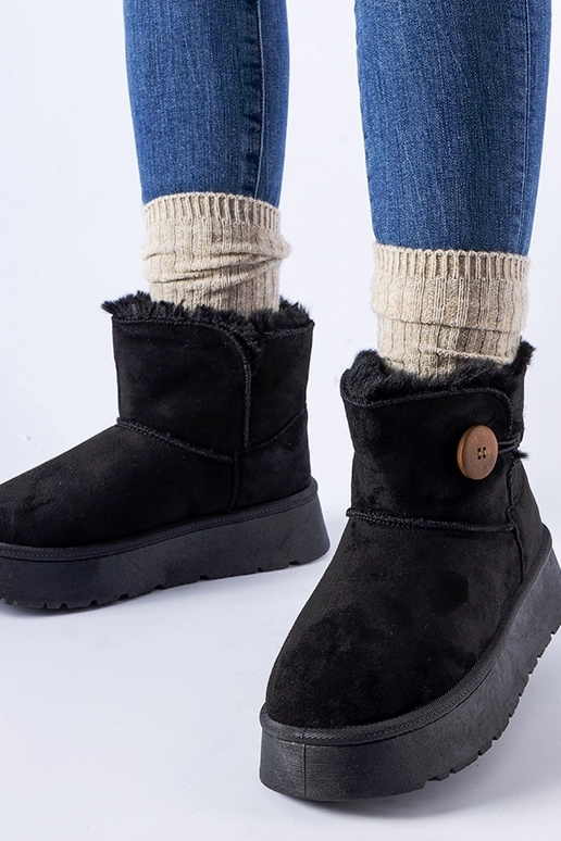 Stivali da neve isolati neri con... Stivali da neve isolati neri con...