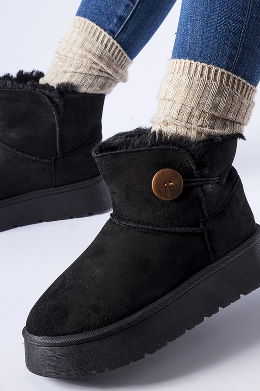 Stivali da neve isolati neri con... Stivali da neve isolati neri con...