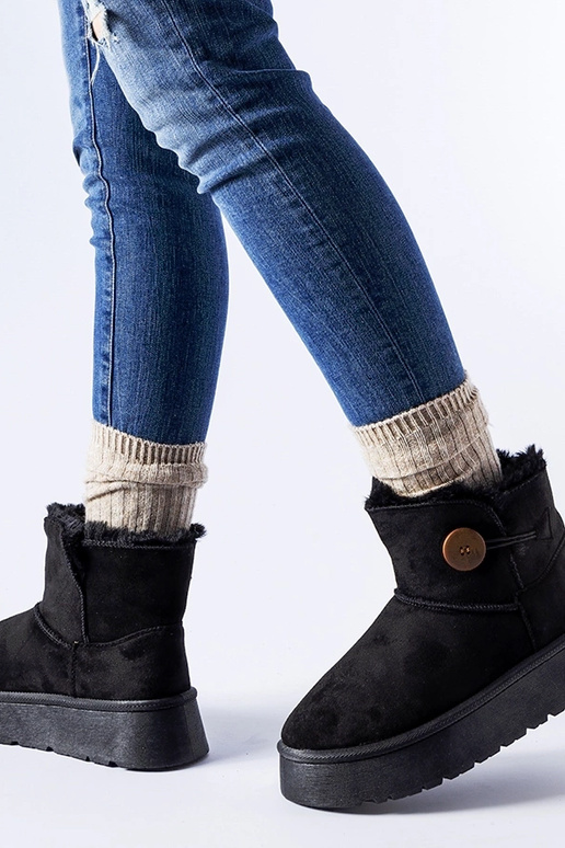 Stivali da neve isolati neri con... Stivali da neve isolati neri con...