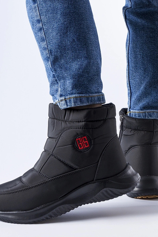 Stivali da neve corti neri isolati... Stivali da neve corti neri isolati...