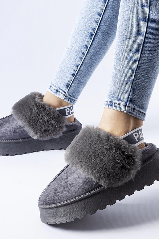 Pantofole isolanti grigie con...