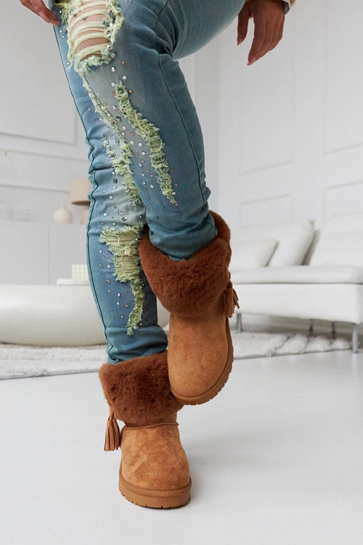 Stivali da neve foderati in pelliccia...