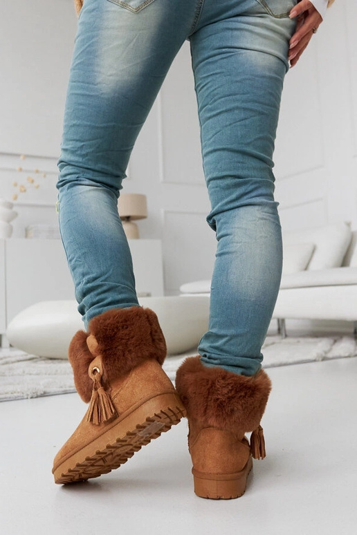 Stivali da neve foderati in pelliccia...