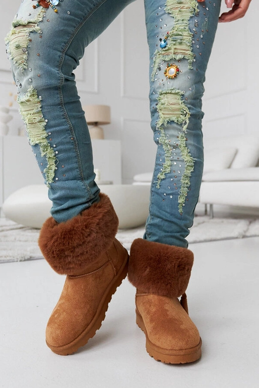 Stivali da neve foderati in pelliccia...