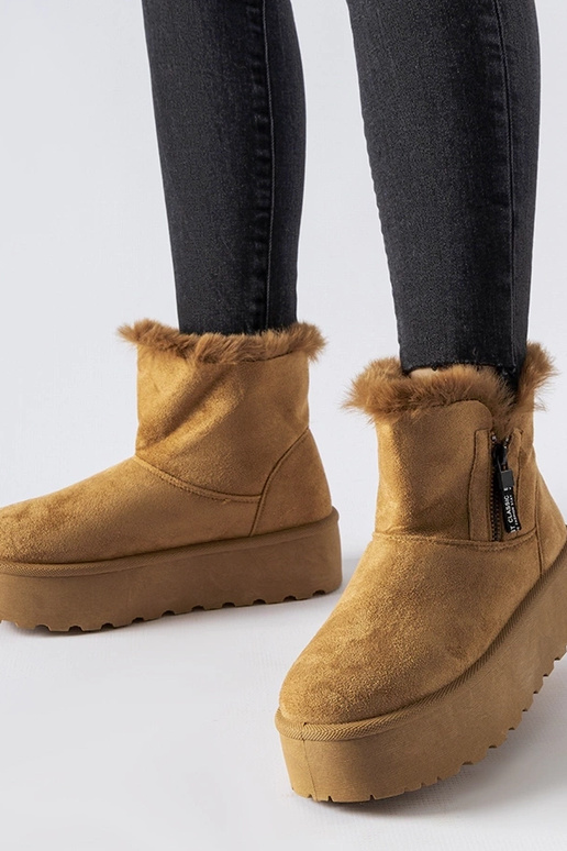 Stivali marroni con piattaforma Points