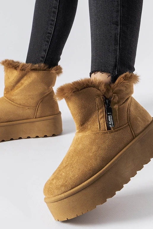 Stivali marroni con piattaforma Points