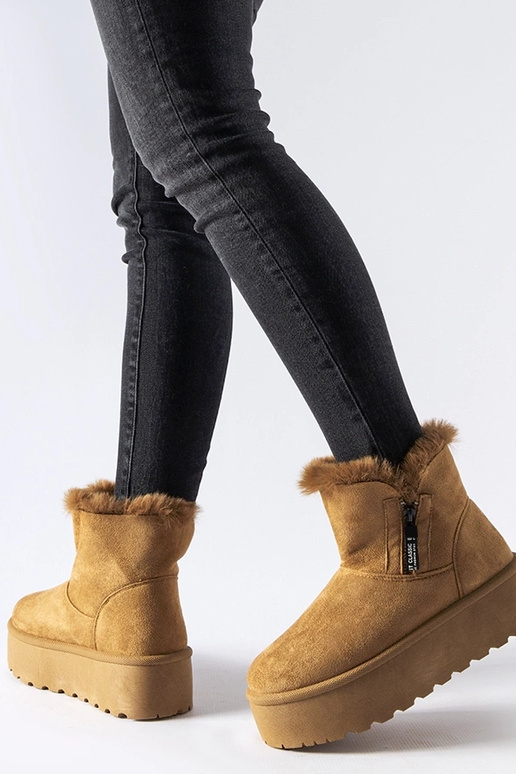 Stivali marroni con piattaforma Points