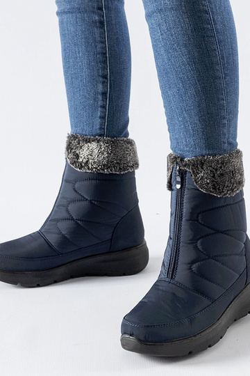 Stivali da neve con zeppa blu navy Brownton