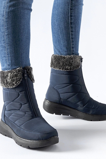 Stivali da neve con zeppa blu navy Brownton 2