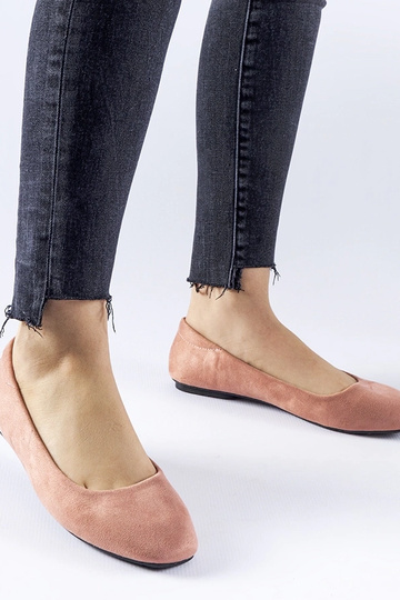 Ballerine in finta pelle scamosciata rosa scuro Jules