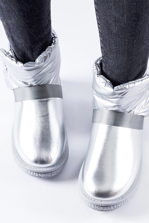 Stivali da neve corti Delaune argento... Stivali da neve corti Delaune argento...