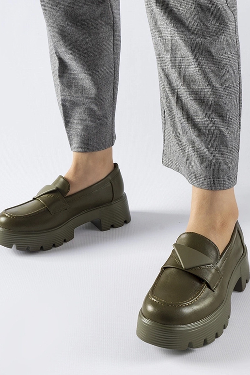 Mocassini verdi con suola Eligio...