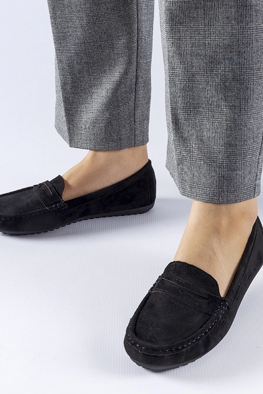 Mocassini neri in scamosciato...