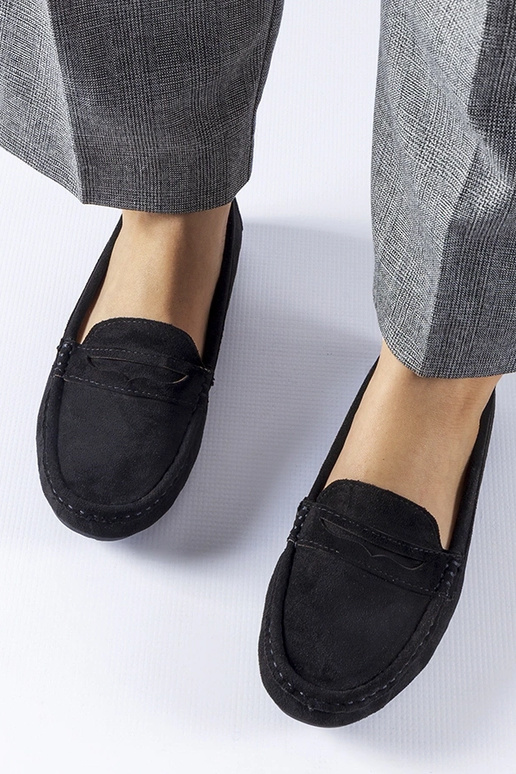 Mocassini neri in scamosciato...