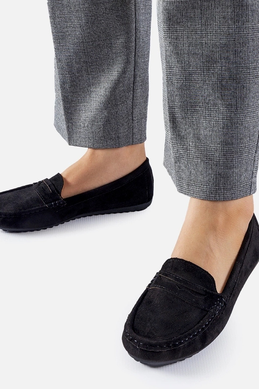 Mocassini neri in scamosciato...