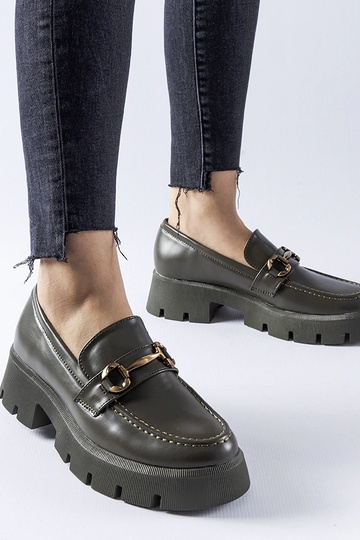 Mocassini verdi con fibbia...