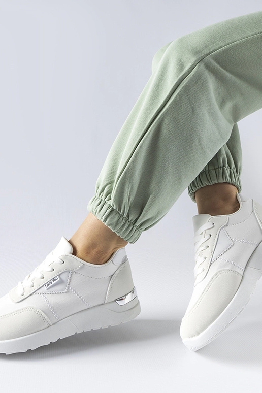 Sneakers in tessuto bianco Geraldino