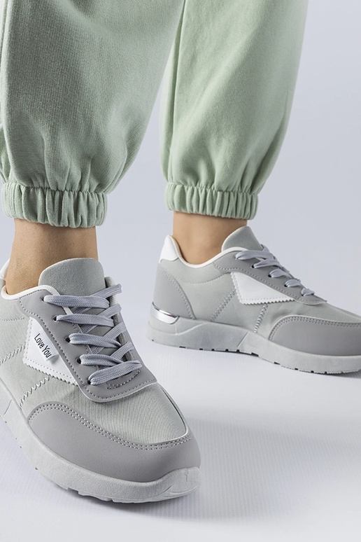 Sneakers in tessuto grigio Geraldino
