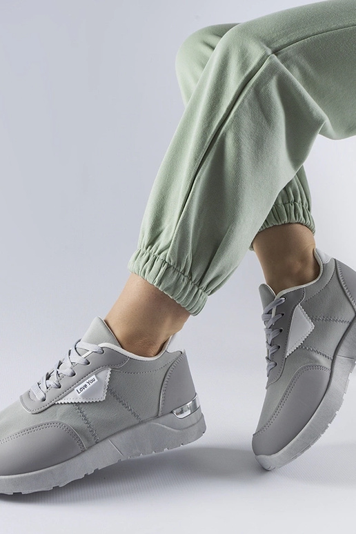 Sneakers in tessuto grigio Geraldino