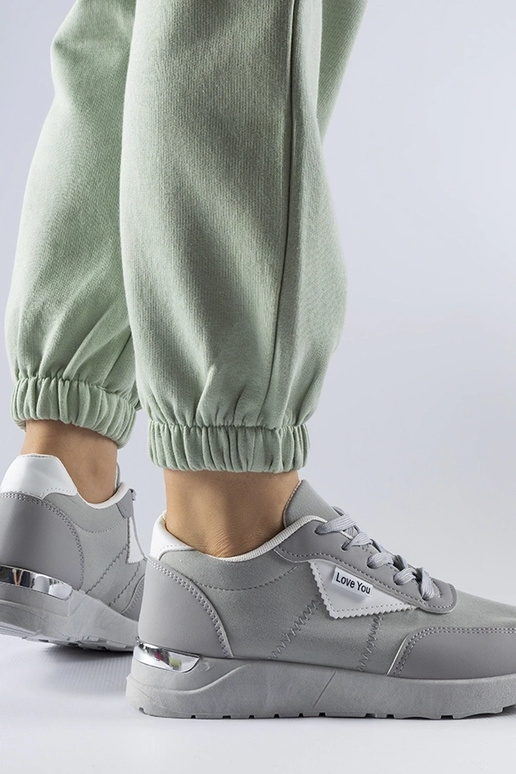 Sneakers in tessuto grigio Geraldino