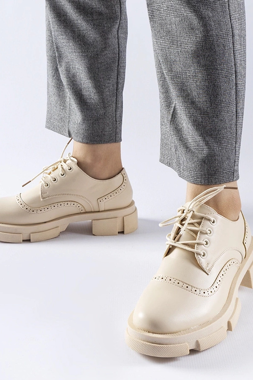 Scarpe stringate Piazzetta beige