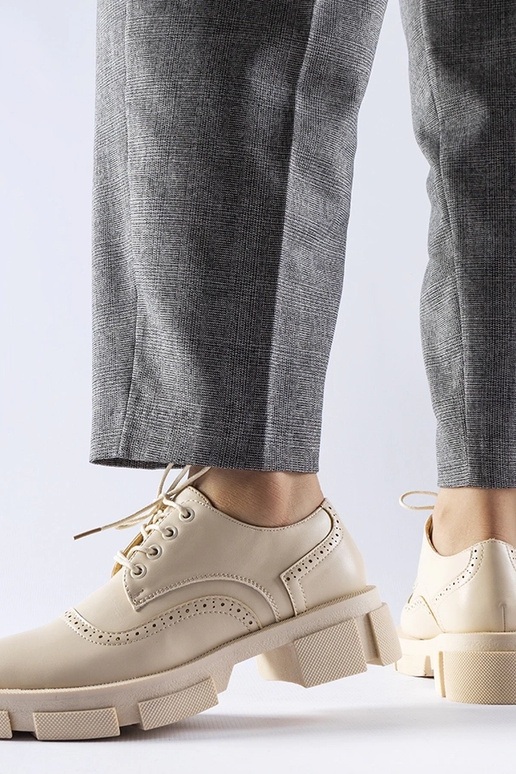 Scarpe stringate Piazzetta beige