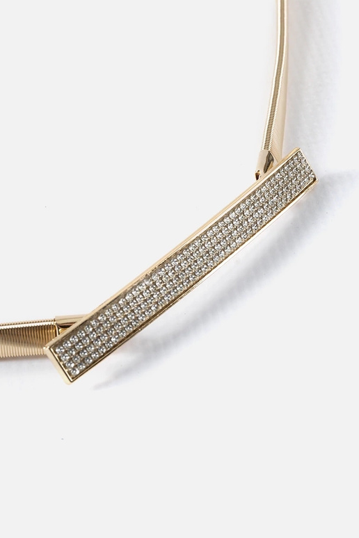 Cinturino elastico oro con zirconi...