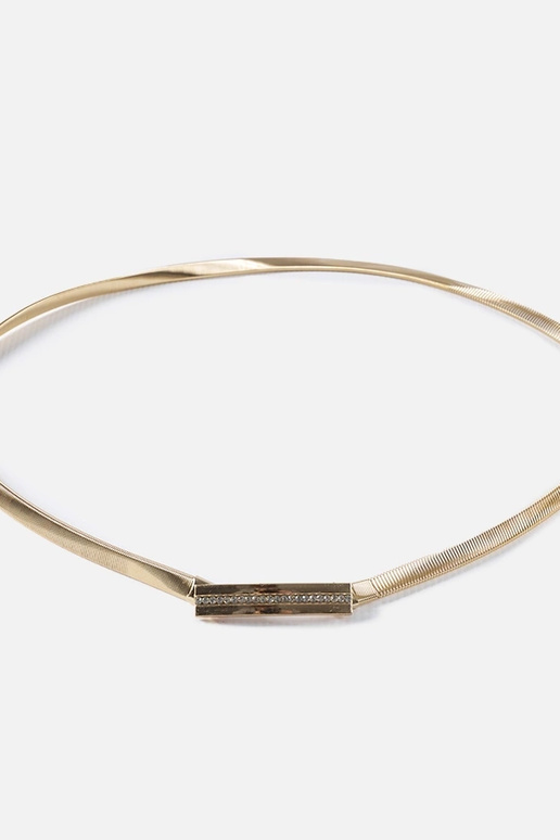 Cinturino elastico oro con zirconi...