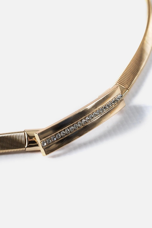 Cinturino elastico oro con zirconi...