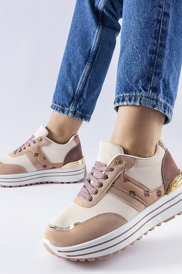 Scarpe rosa-beige con...