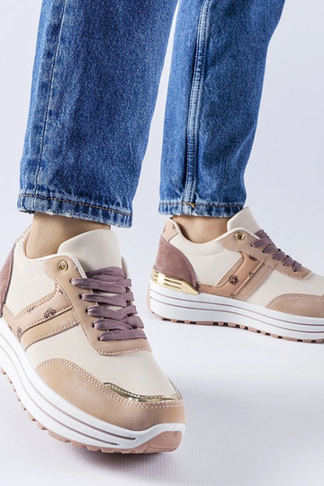 Scarpe rosa-beige con piattaforma Provinciale 2