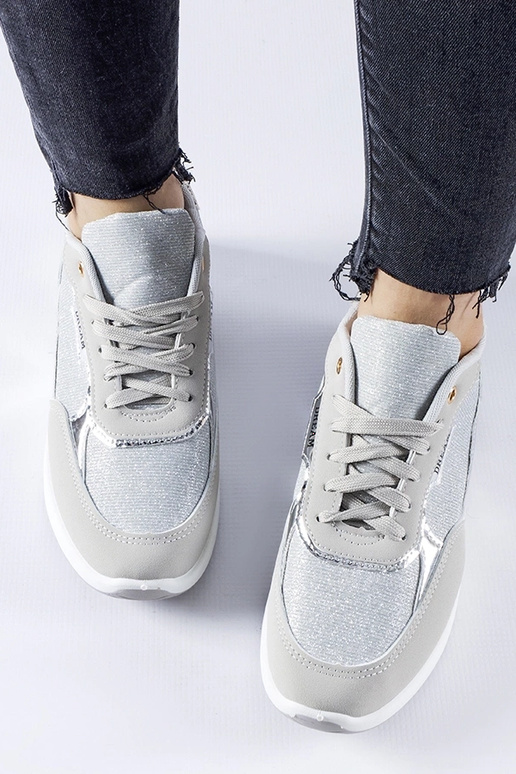 Sneakers glitter grigie Roganzuolo