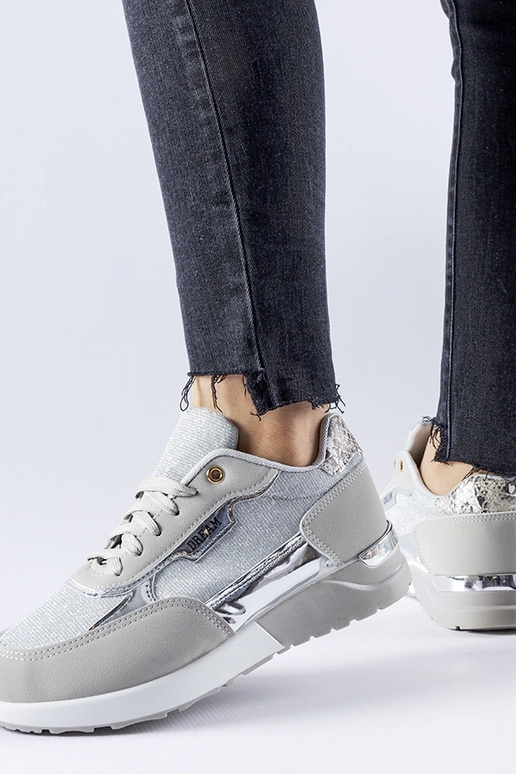 Sneakers glitter grigie Roganzuolo
