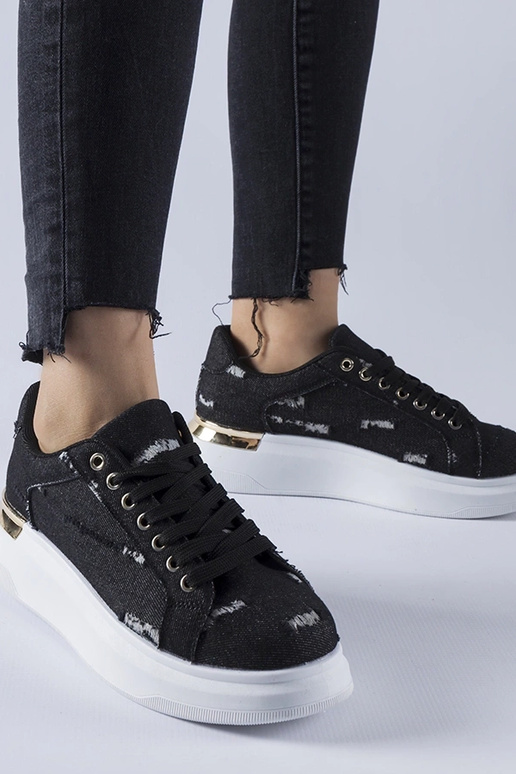 Sneakers con plateau Ossona nere