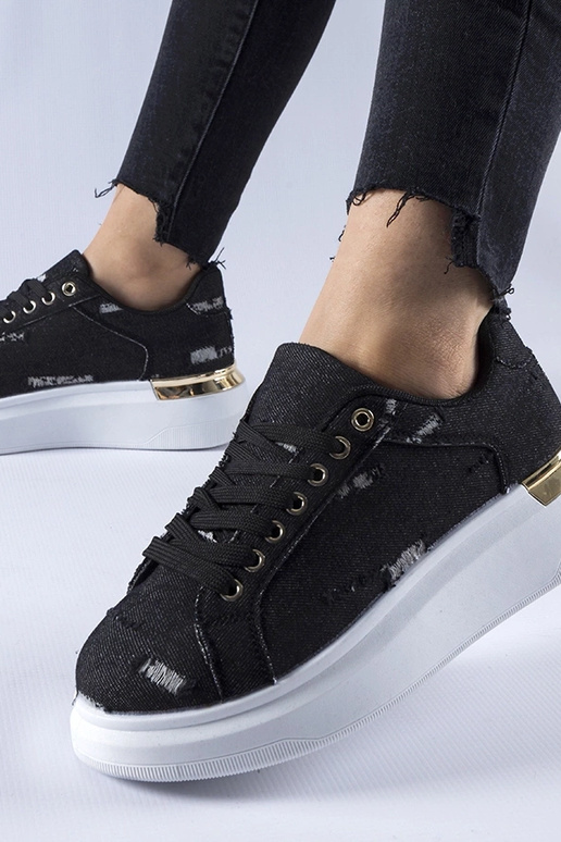 Sneakers con plateau Ossona nere